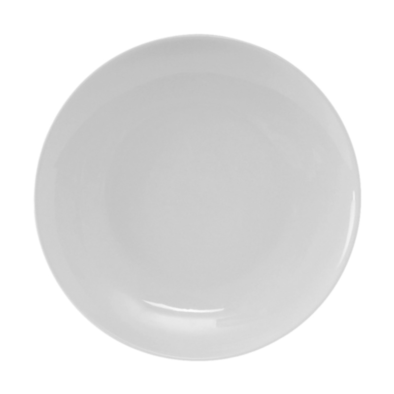Tuxton Plate, 10 1/4 Round Coupe, Florence, White – CS1D