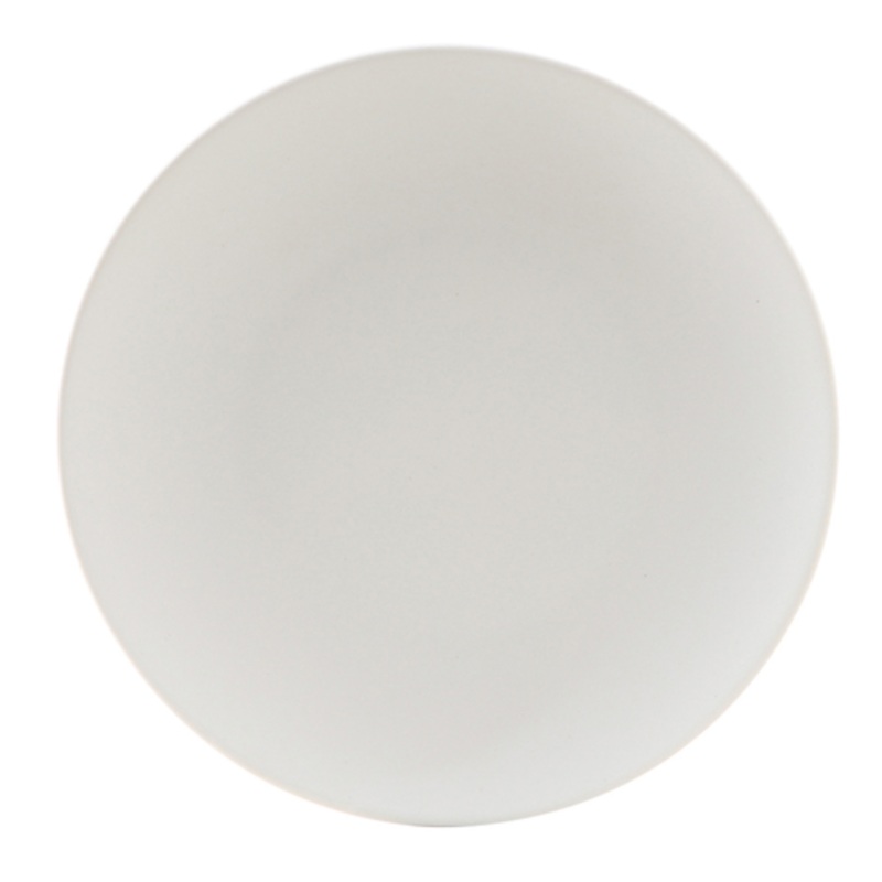 Tuxton Plate, 10 1/4, Round Coupe, Zion, Matte White – CS1D