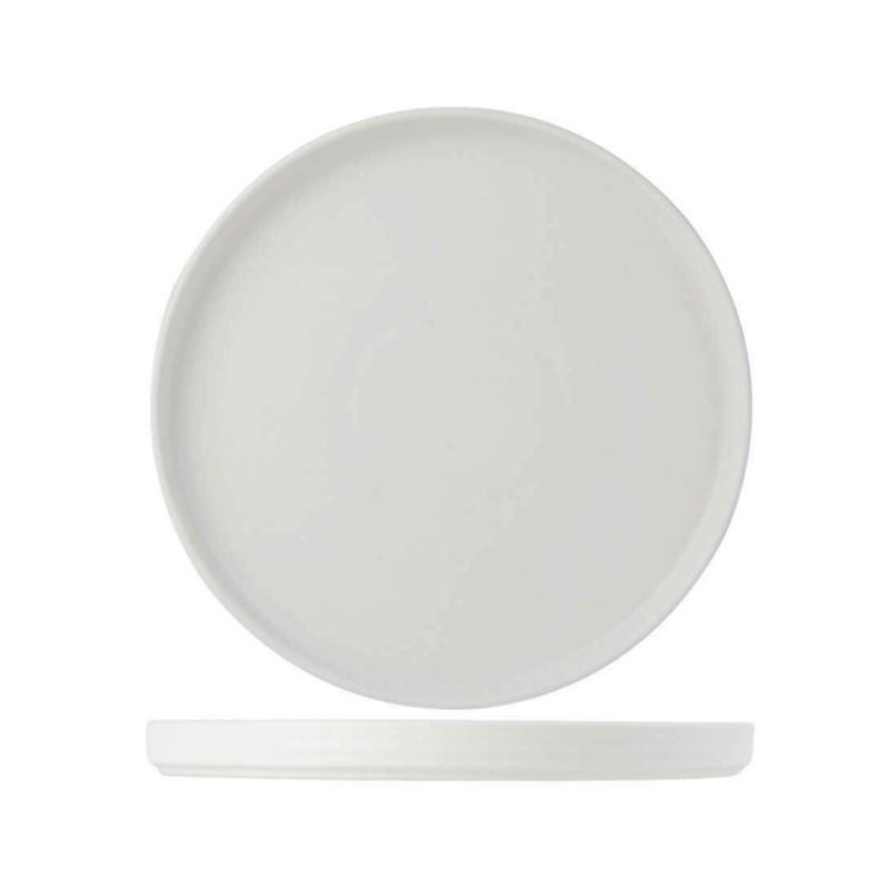 Tuxton Plate, 10 3/4 x 7/8 h, Round, Straight Side, Zion, Matte White – CS1D