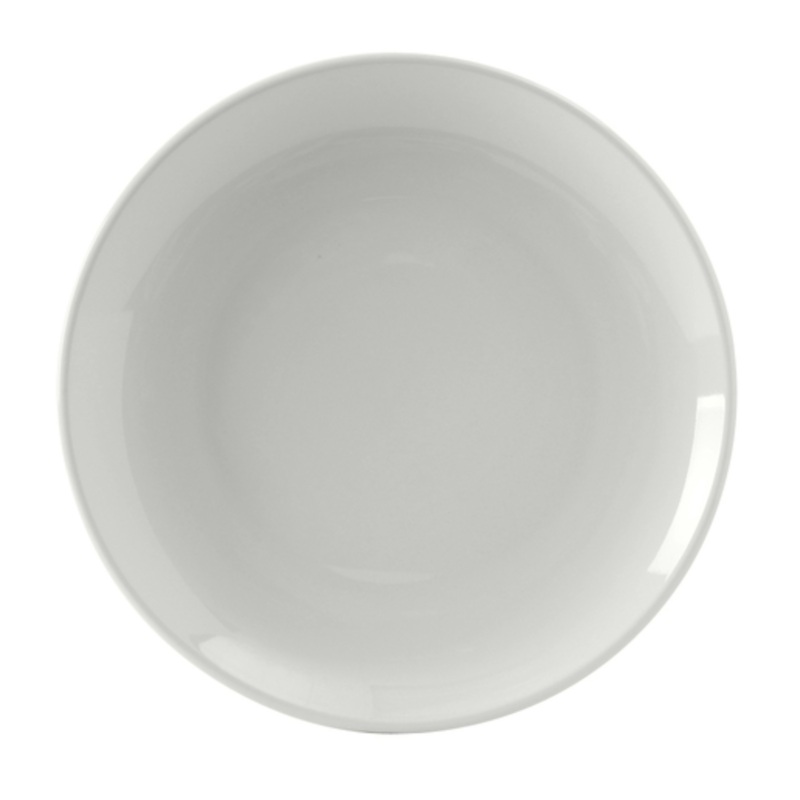 Tuxton Plate, 12 1/8 Round Coupe, Florence, White – CS1D