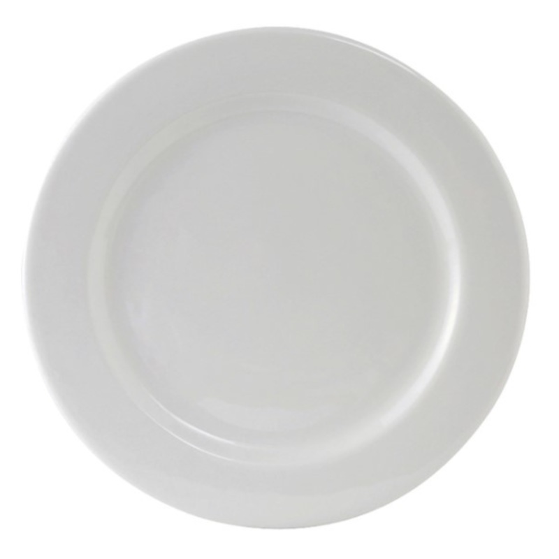 Tuxton Plate, 12 Rolled Edge, Plain White Alaska – CS1D