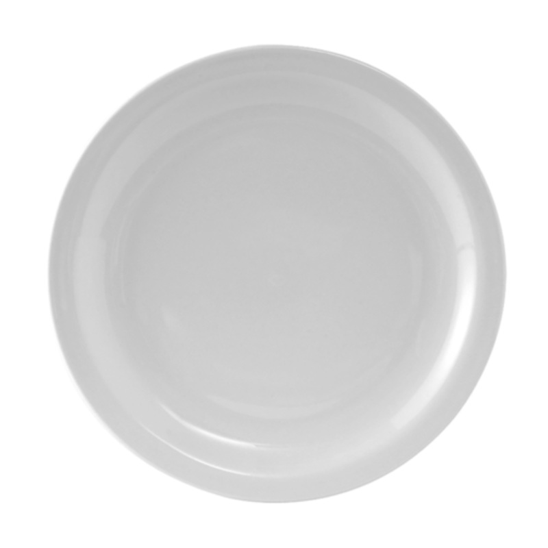 Tuxton Plate, 9 1/2 Narrow Rim White Colorado Pattern – CS2D