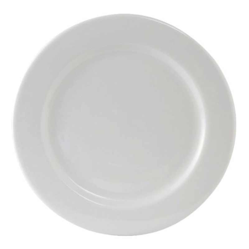 Tuxton Plate, 9 1/2 Rolled Edge, Plain White Alaska – CS2D