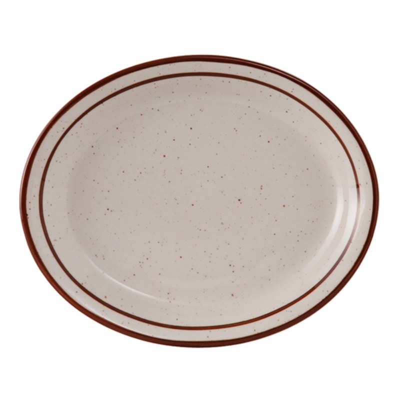 Tuxton Platter, 11 1/2 Brown Speckle Bahamas – CS1D