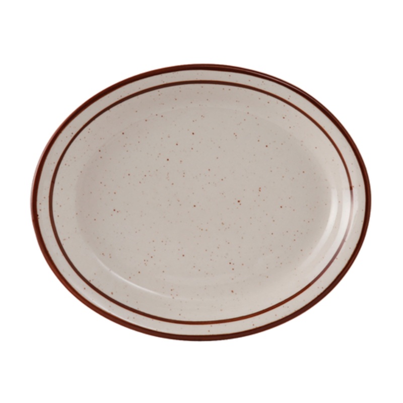 Tuxton Platter, 13 1/4 Brown Speckle Bahamas – CS1D