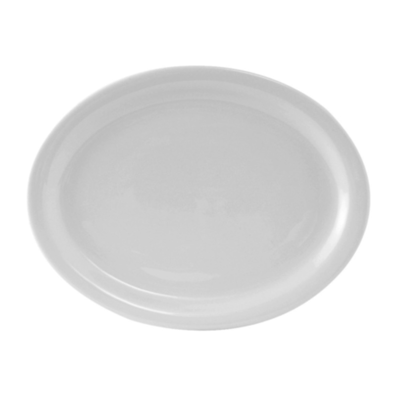 Tuxton Platter, 13 1/4 Narrow Rim White Colorado  – CS1D