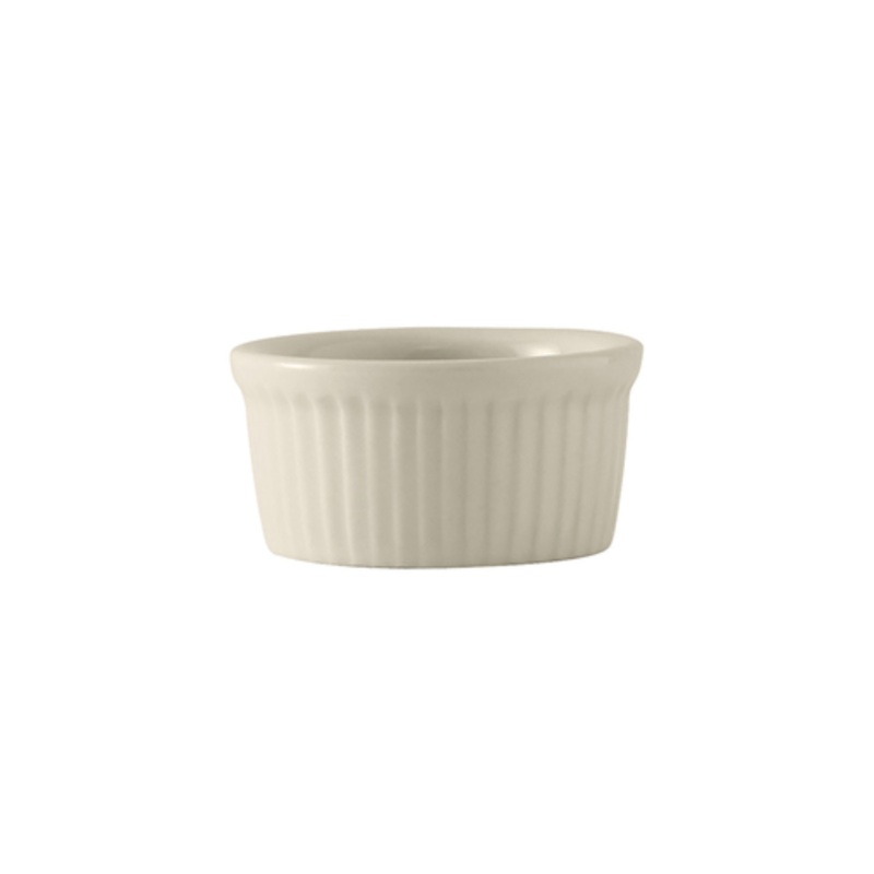 Tuxton Ramekin, 2 1/2oz Fluted Sides Plain – Eggshell – CS4D