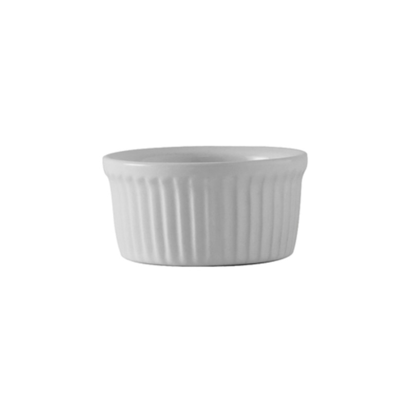 Tuxton Ramekin, 3 1/2oz Fluted Sides Plain White – CS4D