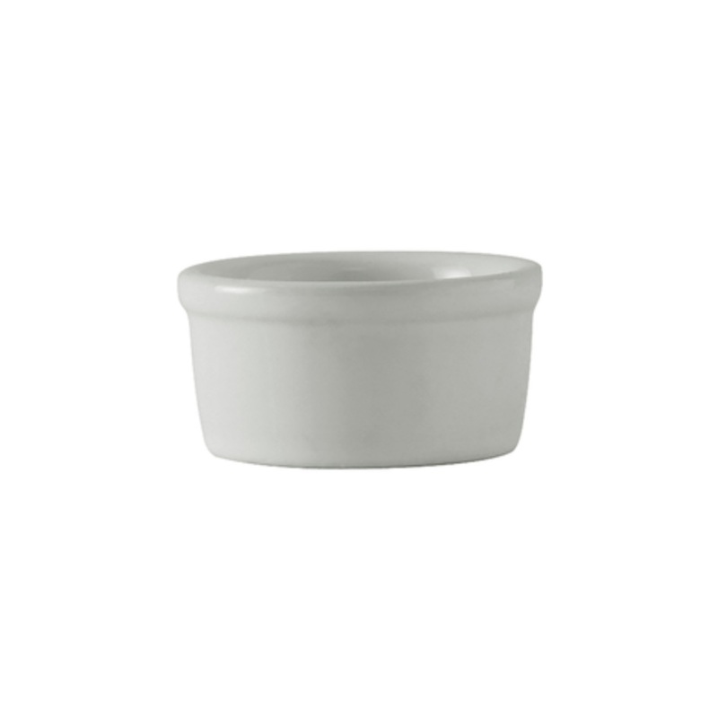 Tuxton Ramekin, 3 1/2oz Smooth Sides Porcelain White – CS4D