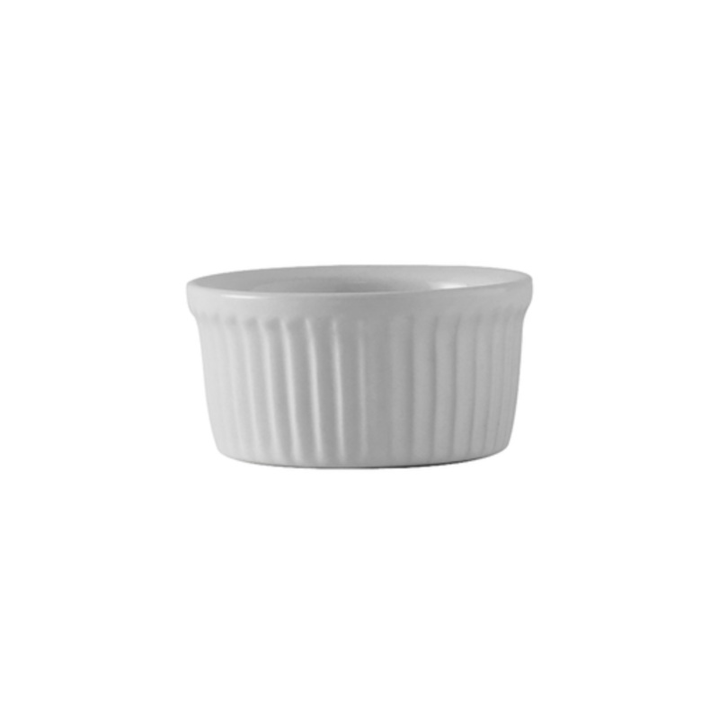 Tuxton Ramekin, 4 1/2oz Fluted Sides Plain White – CS4D