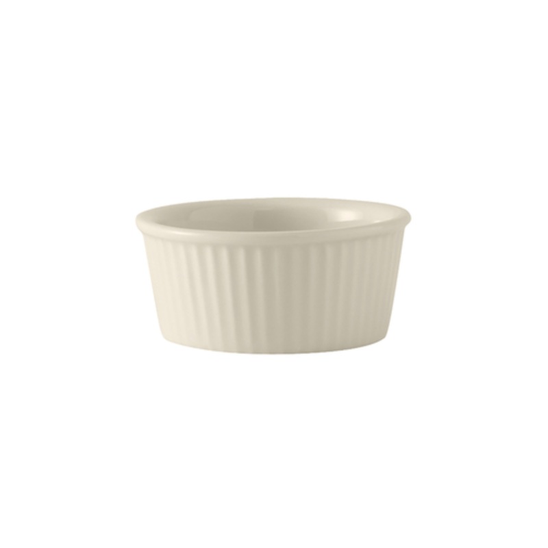 Tuxton Ramekin, 6oz Fluted Sides Plain Eggshell – PK12