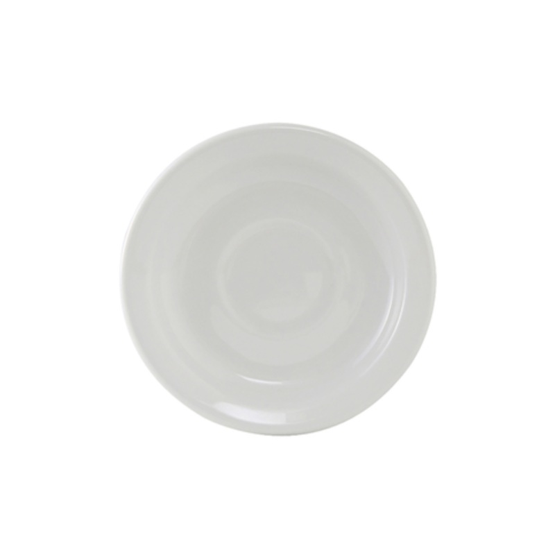 Tuxton Saucer, 4 3/4 AD Narrow Rim White Colorado  – CS3D