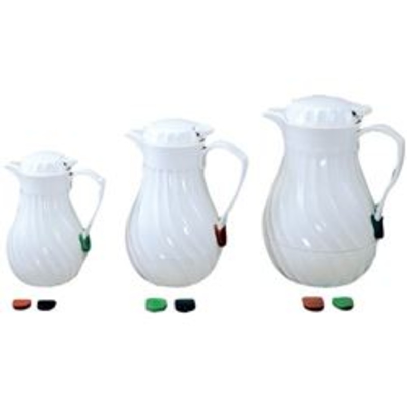 Winco Beverage Server,  20 oz. Swirl Pot White – VSW-20W