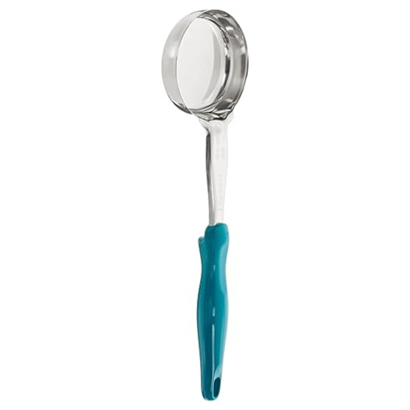 Vollrath Spoodle 6 oz 1-Piece Heavy/Duty, Solid Round Bowl, Teal Handle  – 6433655