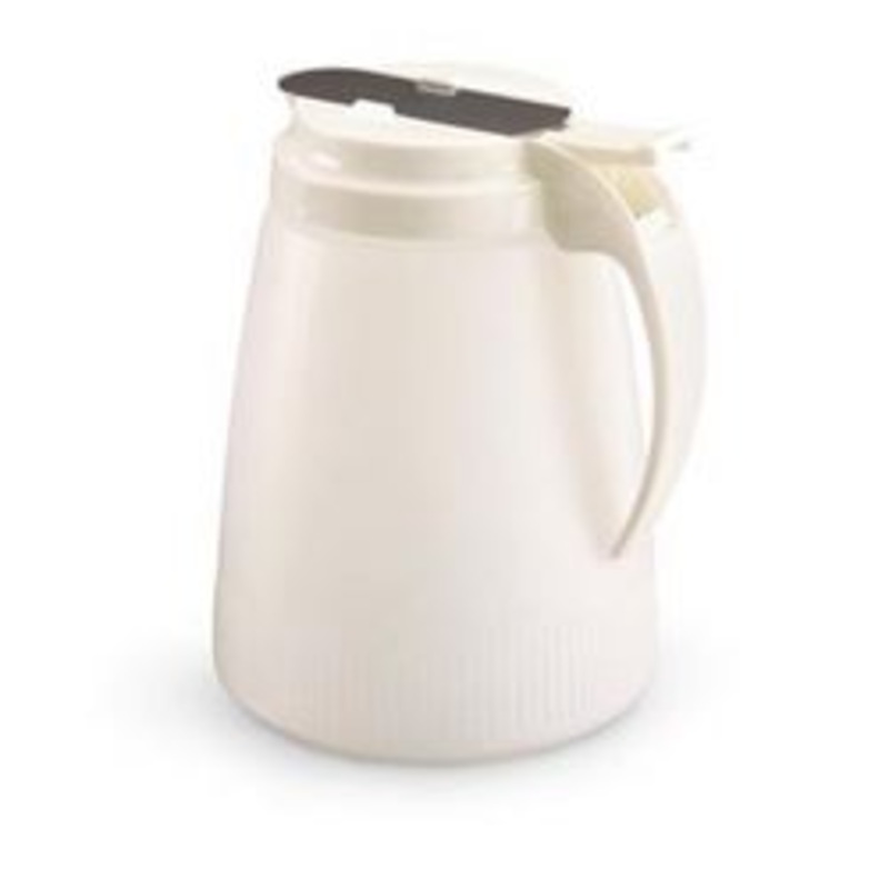 Vollrath – Syrup Pourer, 48oz – White Polyethylene Jar, Plastic Top – 4748-05