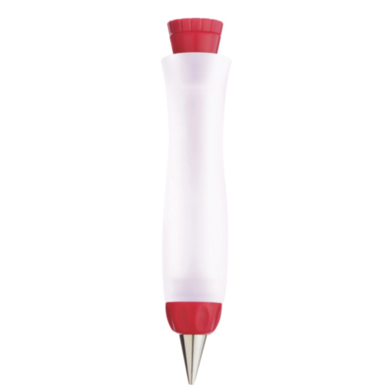 Browne Foodservice – CUISIPRO Deluxe Decorating Pen 8/20.3cm – 1.4oz/41ml, 1.5 x 1.5 x 7.75, Comes with round tip, ribbon tip, pen nozzle for thick lines, extra tip stored in top cap – BWN747181