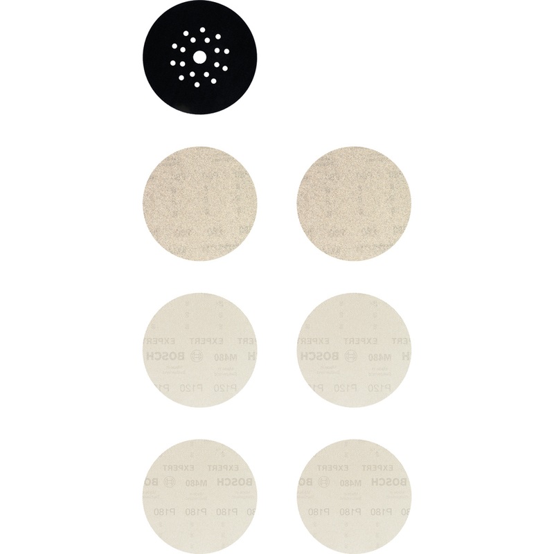 Bosch EXPERT M480 Sanding Net Set 225mm G 80/120/180/ Pad Saver 7-pc 2608901667