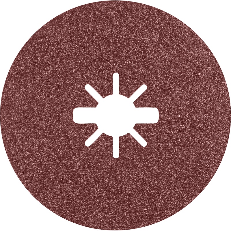 Bosch EXPERT R781 Prisma Ceramic X-LOCK Fibre Disc 125mm 22.23mm G 80 5-pc 2608621784