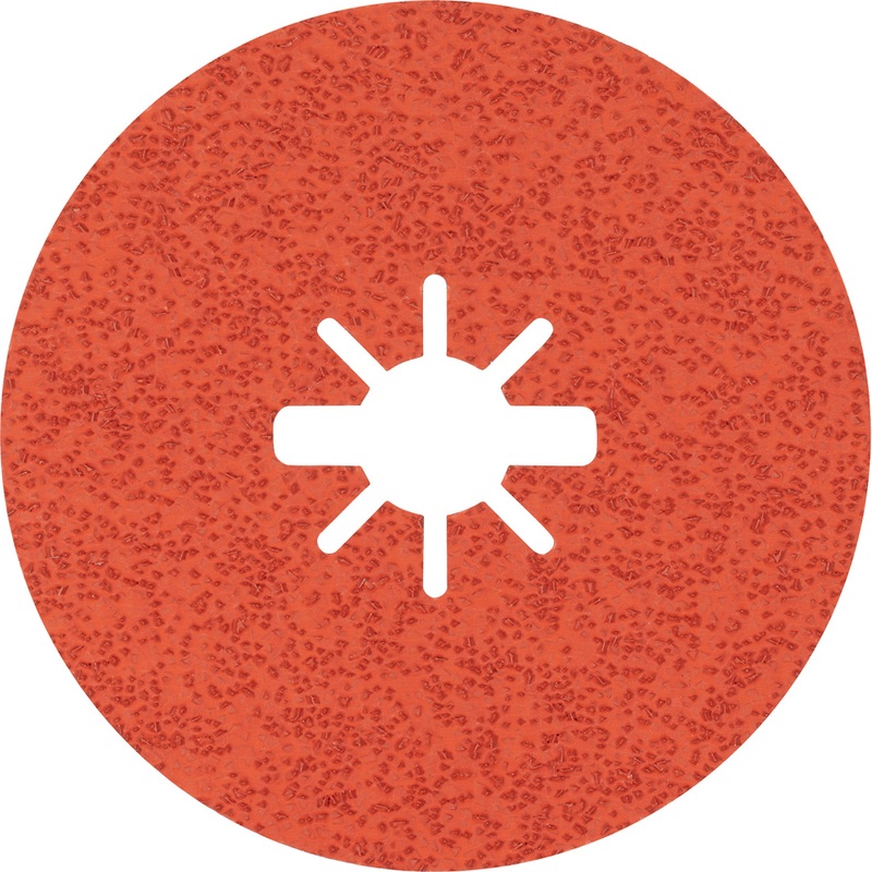 Bosch EXPERT R782 Prisma Ceramic X-LOCK Fibre Disc 115mm 22.23mm G 36 5-pc 2608621804