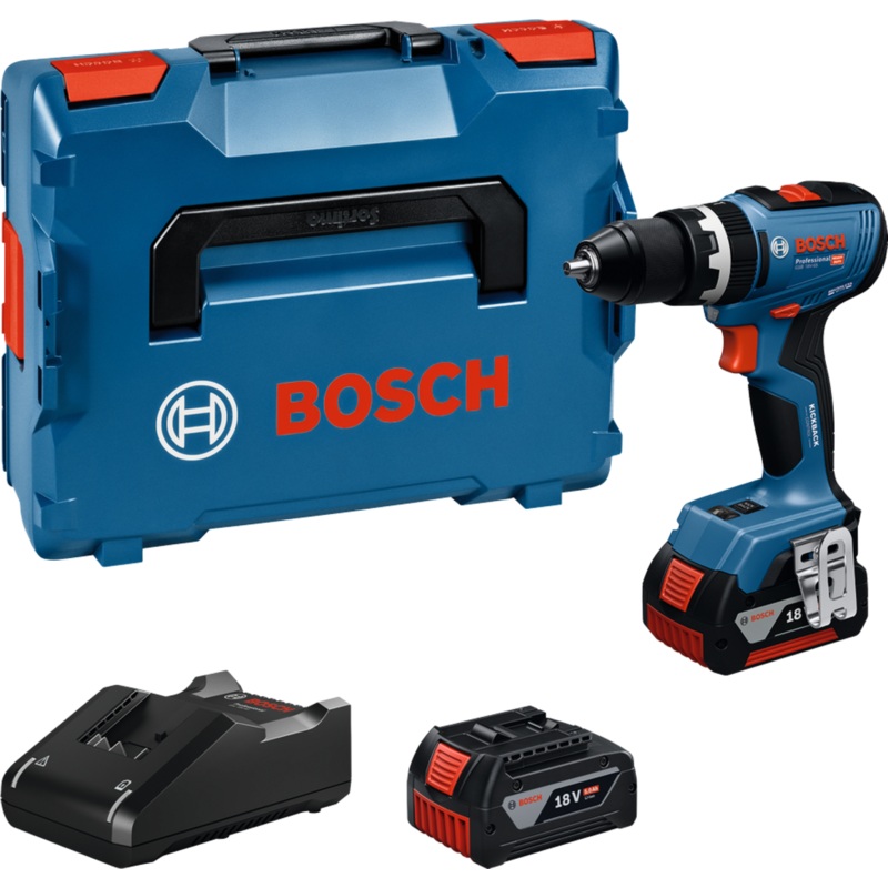 Bosch Combi Drill GSB 18V-65 (2x GBA 5.0Ah, GAL 18V-40, L-BOXX) Cordless 06019N3373