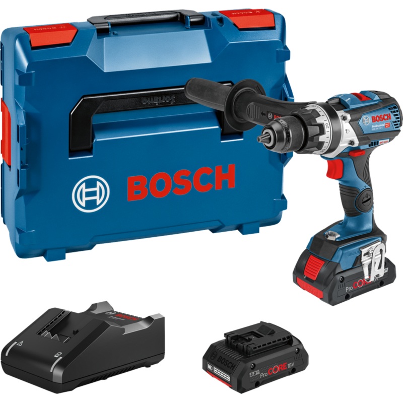 Bosch GSB 18V-110 C (2x ProCORE18V 4.0Ah, GAL 18V-40, L-BOXX) BRUSHLESS 18V Combi Cordless 06019G0376