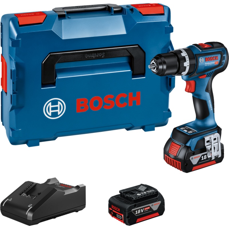 Bosch GSB 18V-90 C (2x GBA 4.0Ah, GAL 18V-40, L-BOXX) BRUSHLESS 18V Combi Cordless 06019K6171