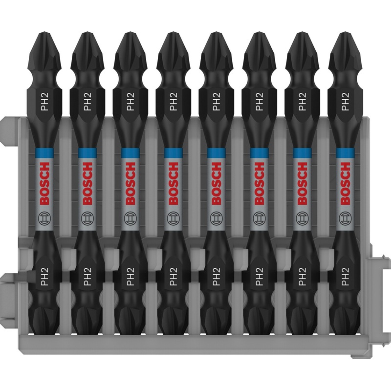 Bosch Professional Double-Ended Impact Bit with Pick and Click Index PH2 65mm 8 pcs 2608522337