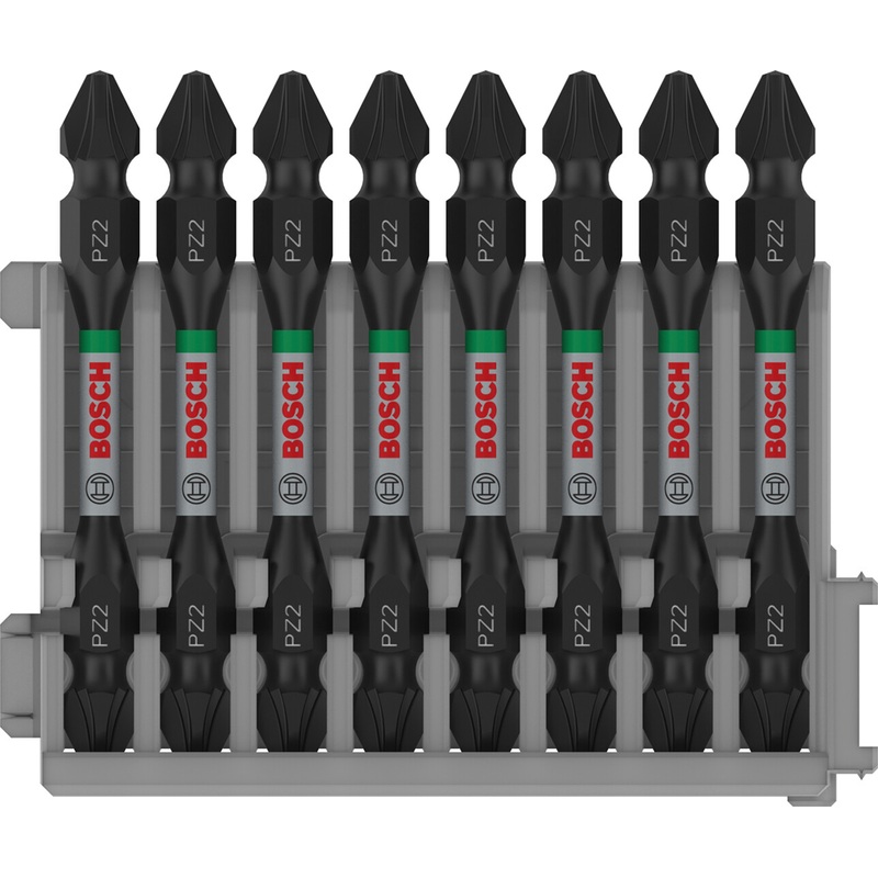 Bosch Professional Double-Ended Impact Bit with Pick and Click Index PZ2 65mm 8 pcs 2608522338
