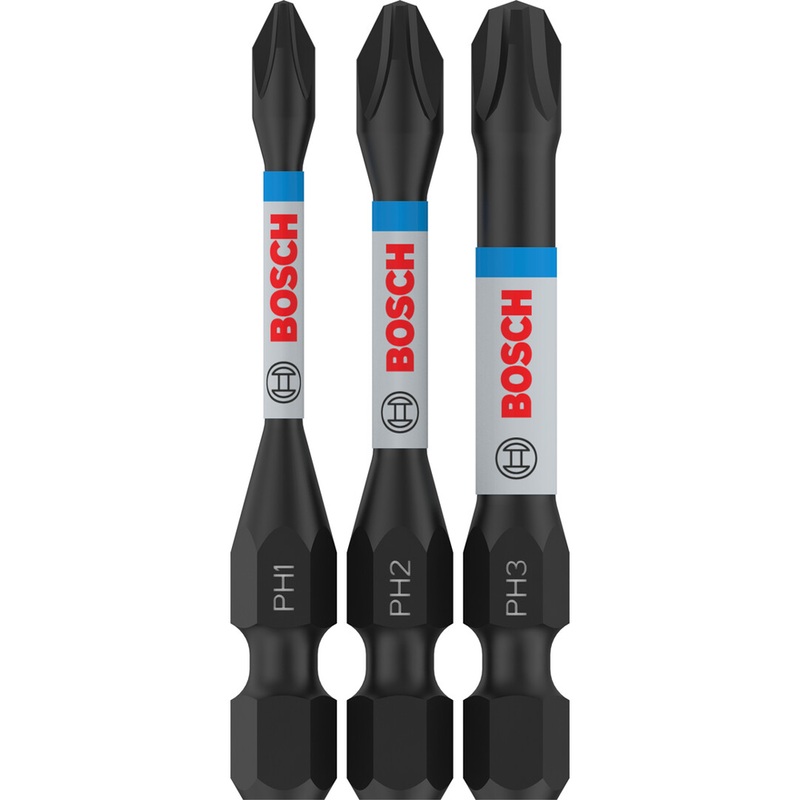 Bosch Professional PH Impact Bit PH1x55 PH2x55 PH3x55mm 3 pcs 2608522491