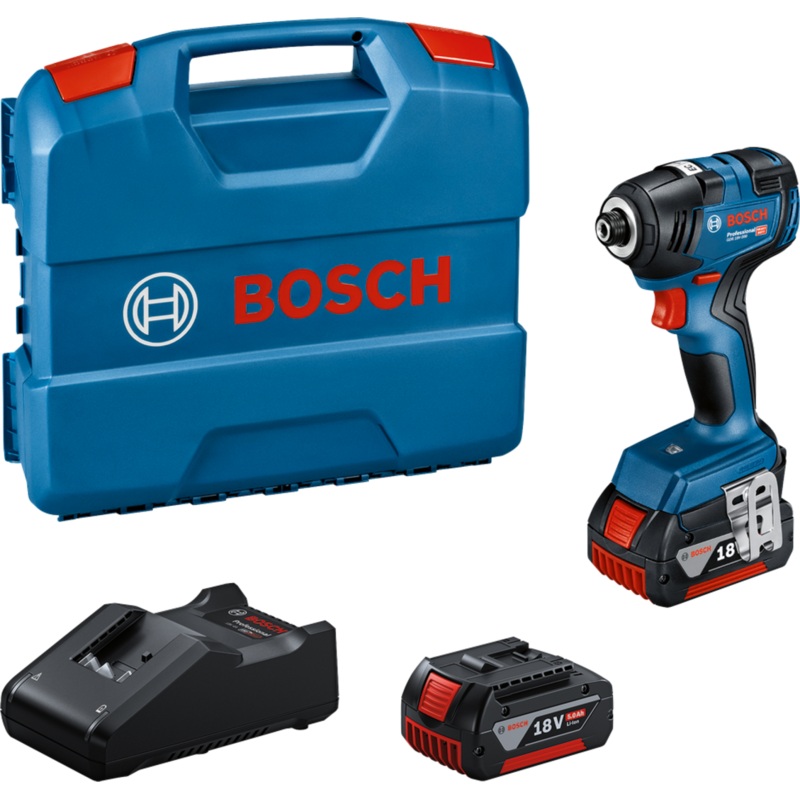 Bosch GDR 18V-200 (2x GBA 5.0Ah, GAL 18V-40, L-CASE) BRUSHLESS 18V I/Driver Cordless 06019J2172