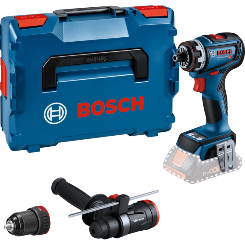 Bosch GSR 18V-90 FC (body only, GFA 18-M, GFA 18-H, Aux Handle, Depth Gauge, L-BOXX) BRUSHLESS 18V D/Driver Cordless 06019K6204