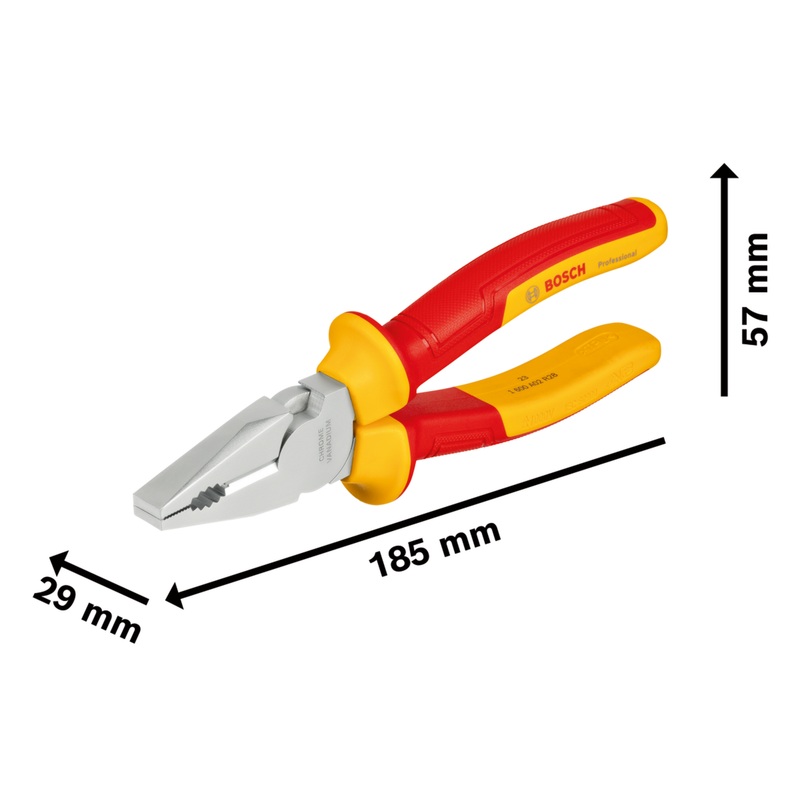 Bosch VDE Combination Plier 180mm (carton) 1600A02NE1
