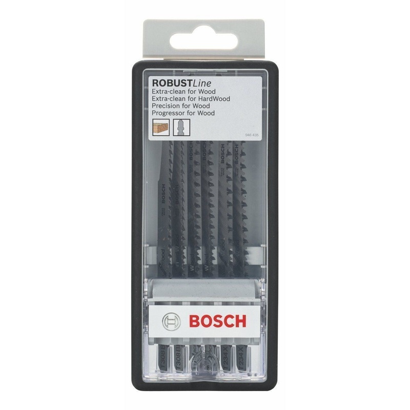 Bosch 6 piece Robust Line jigsaw blade set Wood Expert T shank 2607010572