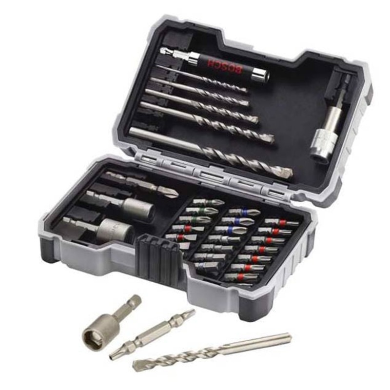 Bosch Concrete Drill and Screwdriver Bit Set 35Pc 2607017326