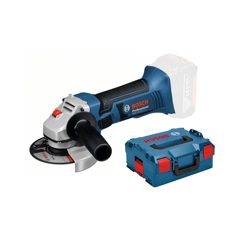 Bosch GWS 18 125 V LI 18V Cordless Grinder Bare Unit in L BOXX 060193A308