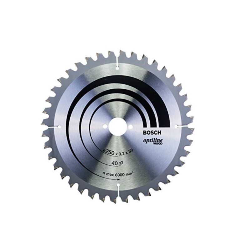 Bosch Optiline Wood Circular Saw Blade 250x30x3.2mm 40T 2608640643