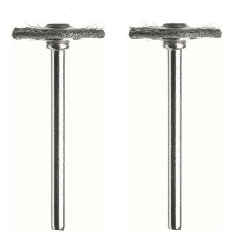 Dremel 428 2x 19mm Carbon Steel Wheel Cleaning Brush 26150428JA