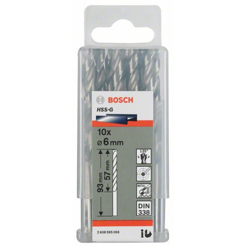 Bosch Metal drill bits HSS G. DIN 338 3 32′ x 30 x 57 mm 2608585438