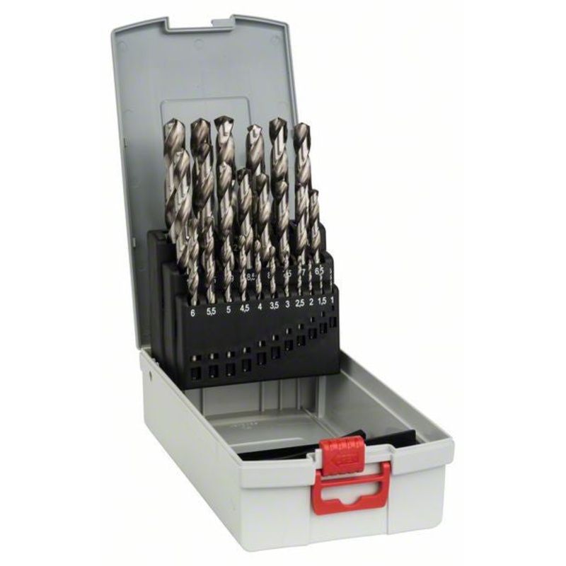 Bosch 25 piece HSS G ProBox metal drill bit set. DIN 338. 135 1 13 mm 2608587017