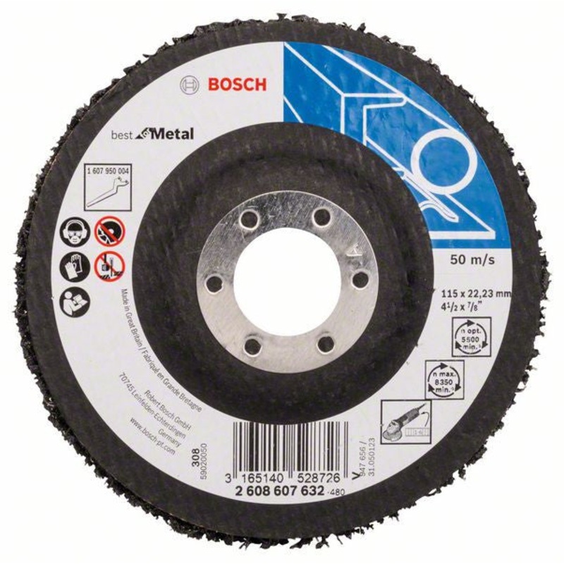 Bosch Cleaning fleece 115 mm. 22.23 mm. SiC. 8350 rpm 2608607632