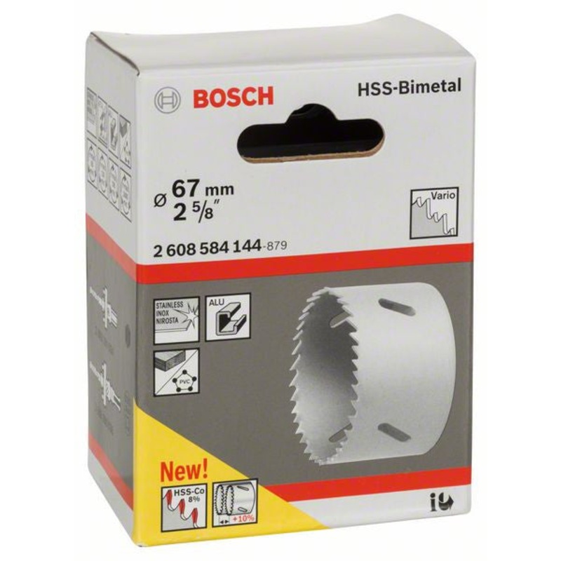 Bosch HSS bi metal holesaw for standard adapters 67 mm. 2 5 8′ 2608584144