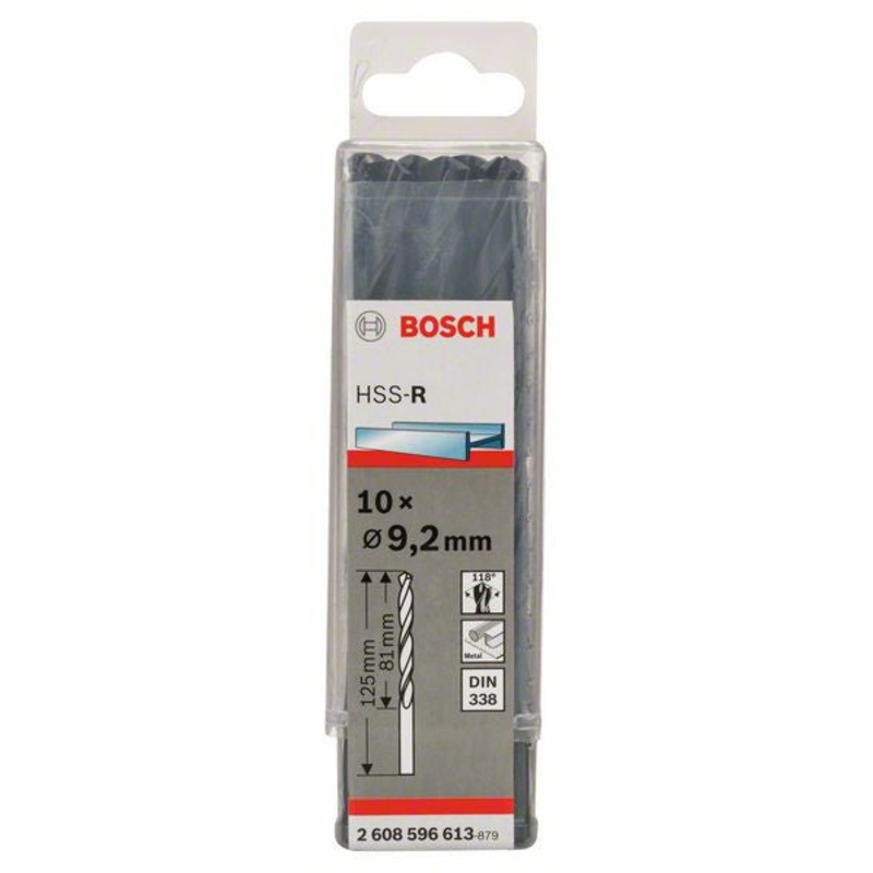 Bosch Metal drill bits HSS R. DIN 338 9.2 x 81 x 125 mm 2608596613