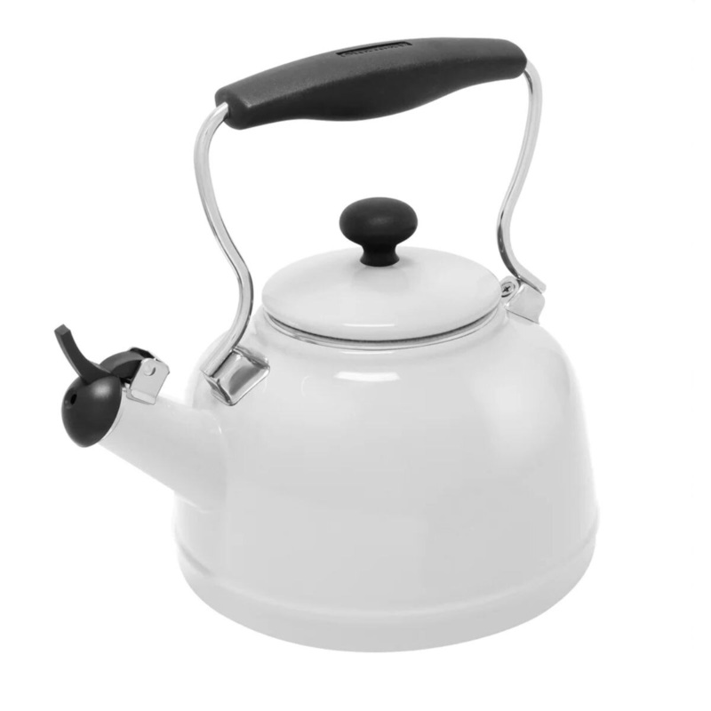 1.7qt White Teakettle