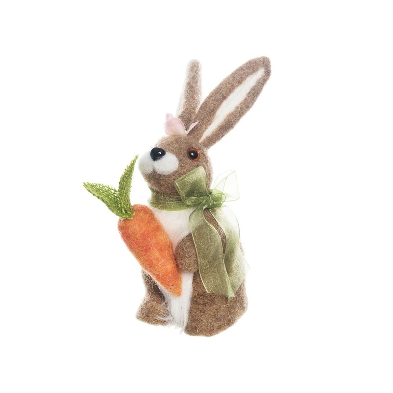5.5 Felt Bunny Figurine