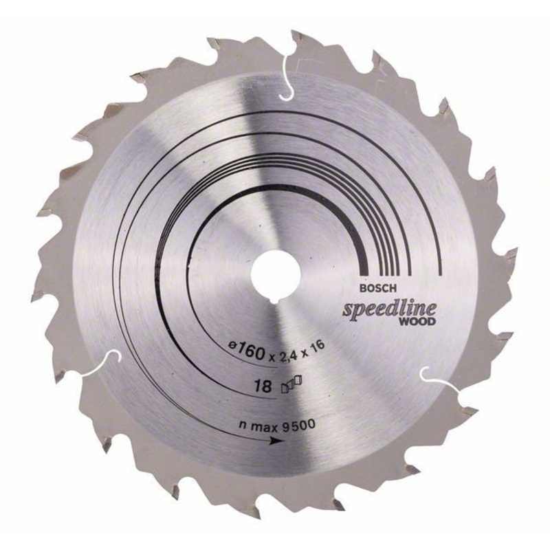 Bosch Circular saw blade Speedline Wood 160 x 16 x 2.4 mm. 18 2608640785