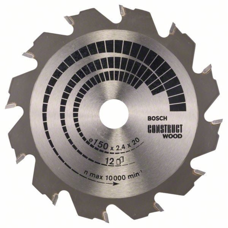 Bosch Construct Wood circular saw blade 150 x 20 16 x 2.4 mm. 12 2608641199