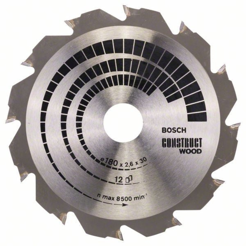 Bosch Construct Wood circular saw blade 180 x 30 20 x 2.6 mm. 12 2608640632