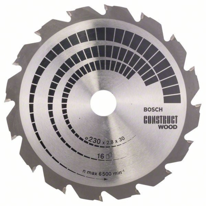 Bosch Construct Wood circular saw blade 230 x 30 x 2.8 mm. 16 2608640635