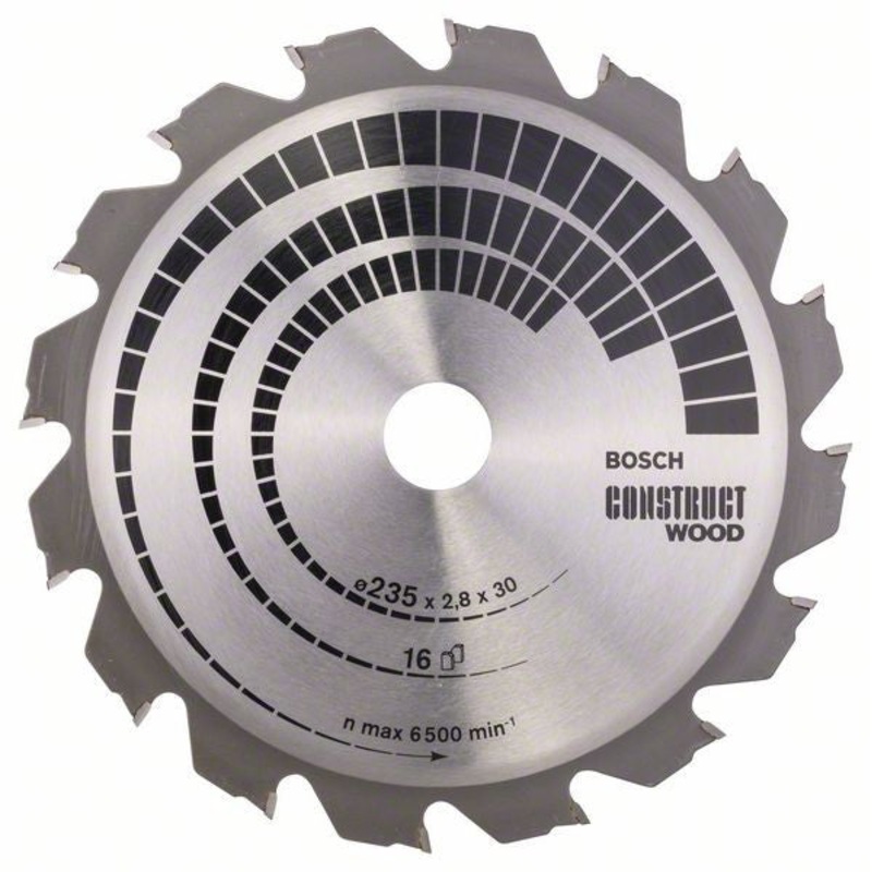 Bosch Construct Wood circular saw blade 235 x 30 25 x 2.8 mm. 16 2608640636
