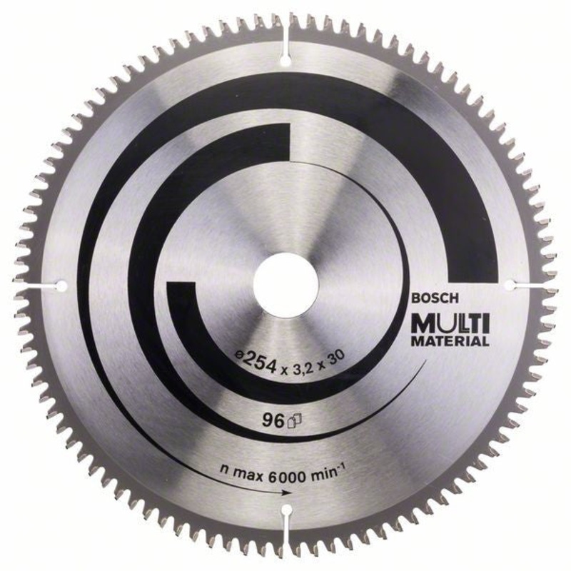 Bosch Multi Material circular saw blade 254 x 30 x 3.2 mm. 96 2608640451